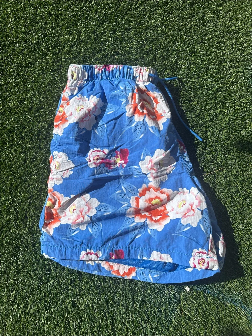 Men's Blue Floral Swim Shorts